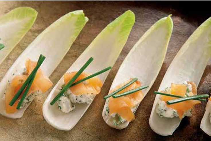 Endives with smoked salmon