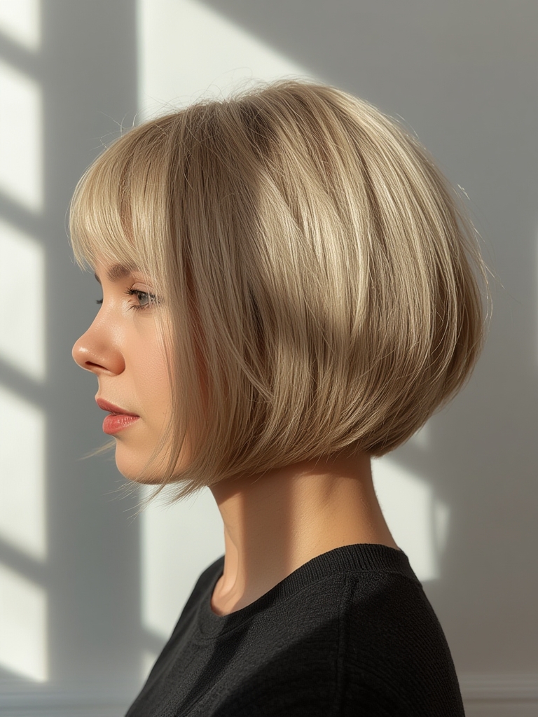 Razor Cut Bob 30 Styles - Stunning Chic 12 A dual-perspective blonde razor cut bob