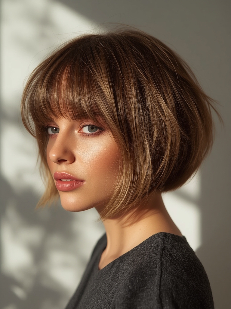 Razor Cut Bob 30 Styles - Stunning Chic 9 A razor cut bob with luminous layers