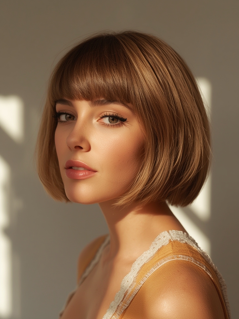 Razor Cut Bob 30 Styles - Stunning Chic 17 A sun-kissed razor cut bob hairstyle