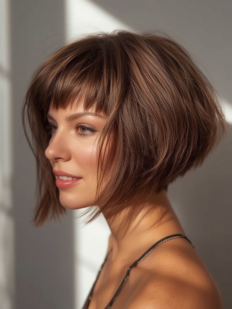 Razor Cut Bob 30 Styles - Stunning Chic 16 A textured dimension razor cut bob